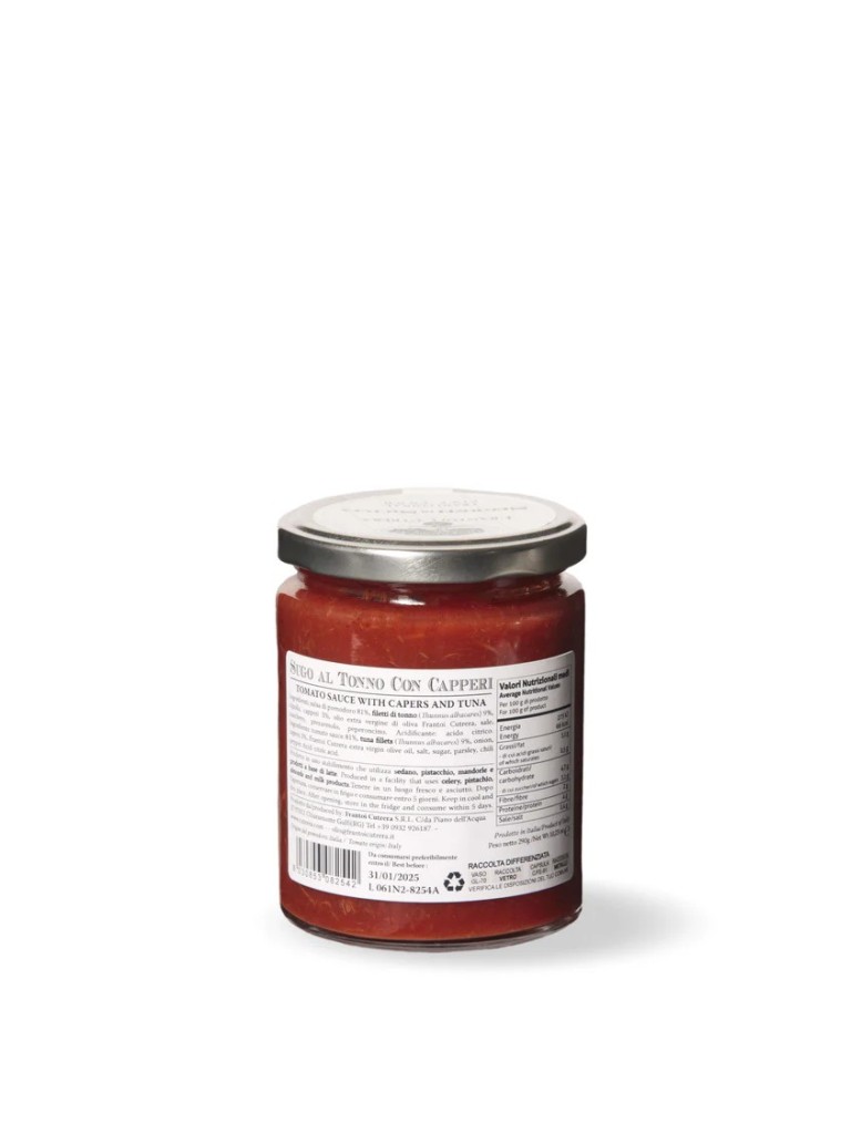 Sugo al tonno con capperi 290gr – Frantoi Cutrera - Segreti di Sicilia