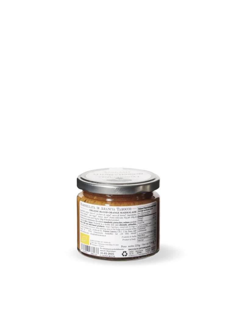 Marmellata di Arancia Tarocco BIO Siciliano BIO 225g - Frantoi Cutrera - Segreti di Sicilia
