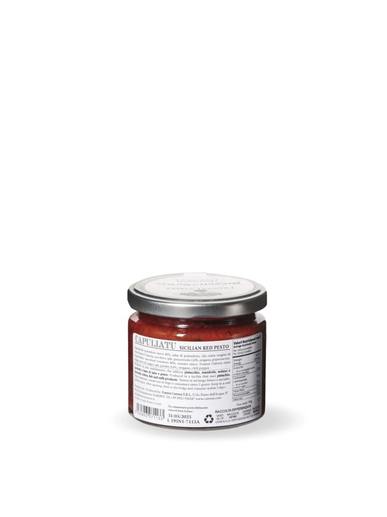 Pesto Rosso Capuliatu 190g – Frantoi Cutrera - Segreti di Sicilia