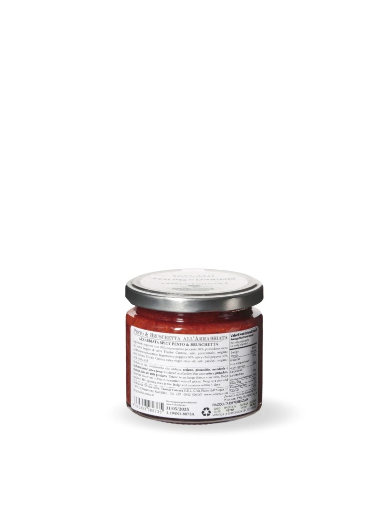 Pesto & bruschetta all'arrabbiata 190g – Frantoi Cutrera - Segreti di Sicilia