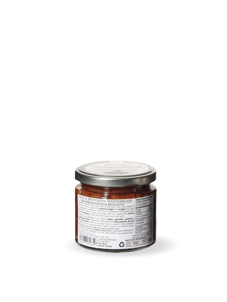 Pesto e bruschetta mediterraneo 190g – Frantoi Cutrera - Segreti di Sicilia